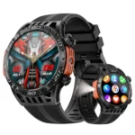 LOKMAT ZEUS 6 PRO Smartwatch, Dual Flashlight, Bluetooth Calling, 5ATM Waterproof, AI Voice Assistant, Health Monitoring - Black